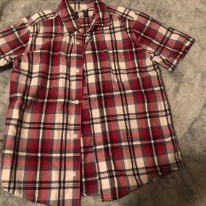 BOYS PLAID BUTTON DOWN SHIRT WITH CHEST POCKET